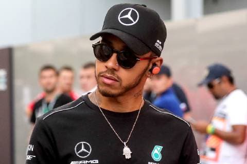 SOCHI, RUSSIA â€“ SEPTEMBER 29, 2018: Mercedes AMG Petronas F1 driver Lewis Hamilton of the United Kingdom ahead of a qualifying session for the 2018 Formula One Russian Grand Prix at the Sochi Autodrom racing circuit. Yegor Aleyev TASS  TS091F5B