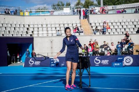 BEIJING, CHINA - SEPTEMBER 29: Zhang Shuai of China attends Soong Ching Ling Foundation charity event on day one of the 2018 China Open at the China National Tennis Centre on September 29, 2018 in Beijing, China.  Copyright: xVCGx CFP111169581291 