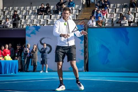 BEIJING, CHINA - SEPTEMBER 29: Juan Martin Del Potro of Argentina attends Soong Ching Ling Foundation charity event on day one of the 2018 China Open at the China National Tennis Centre on September 29, 2018 in Beijing, China.  Copyright: xVCGx CFP111169581333 