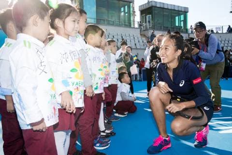 BEIJING, CHINA - SEPTEMBER 29: Zhang Shuai of China attends Soong Ching Ling Foundation charity event on day one of the 2018 China Open at the China National Tennis Centre on September 29, 2018 in Beijing, China.  Copyright: xVCGx CFP111169581432 
