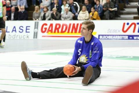 Jo Gerrit Genz TuS N Luebbecke 5 TuS N Luebbecke vs VfL Luebeck Schwartau Handball 2 Bundesliga 29 09 2018 TuS N Luebbecke vs VfL Luebeck Schwartau Handball 2 Bundesliga 29 09 2018 Luebbecke Copyright: xEIBNER JanxStrohdiekx EP_JSK