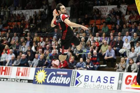 TuS N Luebbecke 14 free in front of goal TuS N Luebbecke vs VfL Luebeck Schwartau Handball 2 Bundesliga 29 09 2018 TuS N Luebbecke vs VfL Luebeck Schwartau Handball 2 Bundesliga 29 09 2018 Luebbecke Copyright: xEIBNER JanxStrohdiekx EP_JSK