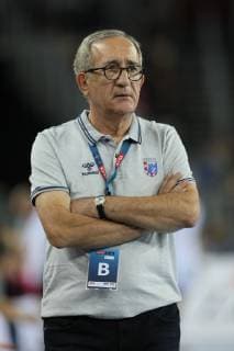 Zagreb, 29 09 2018 - Arena Zagreb hall, 2018 19 EHF Men s Champions League Group Phase. HC Prvo plinarsko drustvo Zagreb (white) - Paris Saint-Germain HB (blue) 21:32 CERVAR Lino(CRO) 