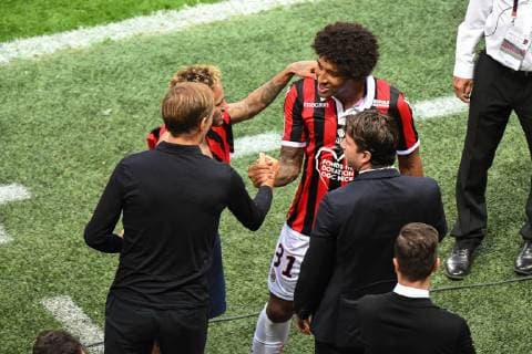 Sport Bilder des Tages Thomas Tuchel, Dante Bonfim Costa Santos, Neymar Jr - Nice vs PSG at the Allianz Riviera in Nice for the soccer Ligue 1 Conforama FOOTBALL : Nice vs Paris SG - Ligue 1 Conforama - 29 09 2018 LIONELURMAN PANORAMIC 