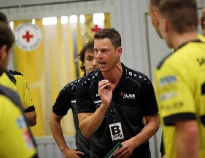 Third Handball Bundesliga MSG Grossbieberau Modau vs HSG Dutenhofen Munchholzhausen Season 2018 2019 29 09 2018 Grossbieberau v MSG Coach Thorsten Schmid Promotion Single shot ba