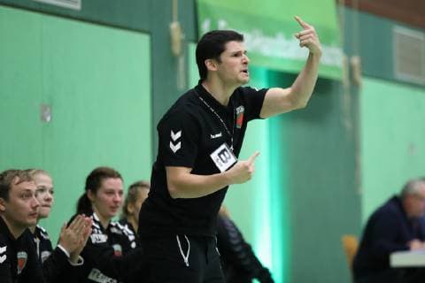 Goncalo Neto da Silva Miranda coach Fuechse Berlin gestures Harrislee Schleswig Holstein Germany Holmberghalle Copyright: xAgentur54Gradx xSpeedphotosx