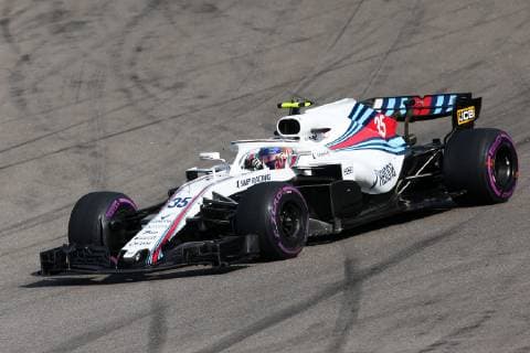 SOCHI, RUSSIA â€“ SEPTEMBER 30, 2018: Williams Martini Racing F1 Team driver Sergei Sirotkin of Russia in action during the 2018 Formula One Russian Grand Prix at the Sochi Autodrom racing circuit. Sergei Fadeichev TASS  TS091FF5