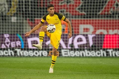 Leverkusen Germany 29 09 2018 1 Bundesliga 6 Matchday Bayer 04 Leverkusen BV Borussia Dortmund Achraf Hakimi BVB in action DeFodi001