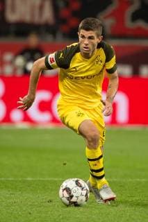 Leverkusen Germany 29 09 2018 1 Bundesliga 6 Matchday Bayer 04 Leverkusen BV Borussia Dortmund Christian Pulisic BVB in action DeFodi001