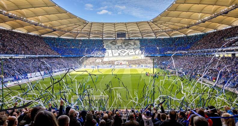 Hamburg 30 September 2018 Football 2 Bundesliga 2018 19 Hamburger SV FC St Pauli Overview of the Hamburg Volksparkstadion Home ground of the HSV DFL REGULATIONS PROHIBIT ANY USE OF PHOTOGRAPH AS IMAGE SEQUENCES AND OR QUASI VIDEO