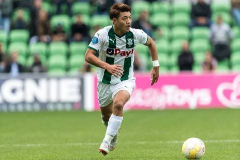 Ritsu Doan of FC Groningen during the Dutch Eredivisie match between FC Groningen and FC Utrecht at Hitachi Capital Mobility stadium on September 30, 2018 in Groningen, The Netherlands Dutch Eredivisie 2018 2019 xVIxVIxImagesx xGerritxvanxKeulenxIVx 12306487