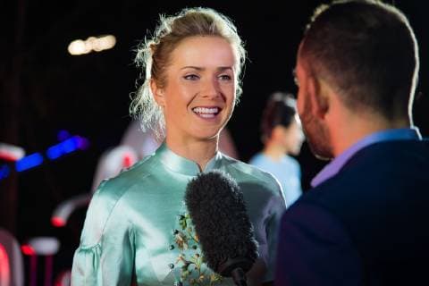 September 30, 2018 - Elina Svitolina of the Ukraine on the red carpet at the 2018 China Open WTA Tennis Damen Premier Mandatory tennis tournament players party 2018 China Open - 30 Sep - ZUMAa181 20180930_zaa_a181_063 Copyright: xAFP7x