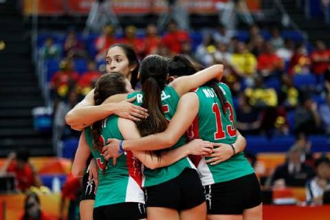Mexico team group Mannschaftsbild Totale (MEX), SEPTEMBER 30, 2018 - Volleyball : FIVE Volleyball Women s World Championship WM Weltmeisterschaft Japan 2018 First round Pool A match between Argentina 0-3 Mexico at Yokohama Arena in Kanagawa, Japan. Noxthirdxpartyxsales  (86905774)