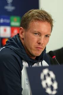 Coach Head Coach Hoffenheim Single Action Action Portrait Portrait at the Press Conference PK Press Conference Press Date Media Date Soccer UEFA Champions League Press Conference TSG 1899 Hoffenheim xozx