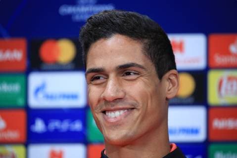 MOSCOW, RUSSIA - OCTOBER 1, 2018: Real Madrid s Raphael Varane during a press conference PK Pressekonferenz ahead of the 2018-19 UEFA Champions League Group Stage match against CSKA Moscow. Sergei Bobylev TASS  TS0921F0