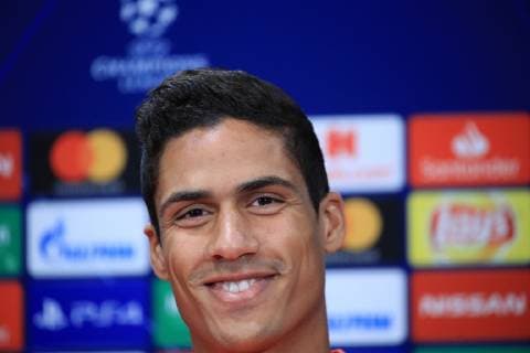 MOSCOW, RUSSIA - OCTOBER 1, 2018: Real Madrid s Raphael Varane during a press conference PK Pressekonferenz ahead of the 2018-19 UEFA Champions League Group Stage match against CSKA Moscow. Sergei Bobylev TASS  TS0921EA