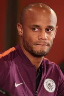 Vincent Kompany ManCity 4 Still Life Action Action Portrait Portrait at the Press Conference PK Press Conference Press Date Media Date Football UEFA Champions League Press Conference Manchester City FC xozx