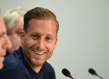 01 10 2018 xmeix Football UEFA Champions League TSG 1899 Hoffenheim Training and Press Conference emspor Oliver Baumann TSG 1899 Hoffenheim DFL DFB REGULATIONS PROHIBIT ANY USE OF PHOTOGRAPHS as IMAGE SEQUENCES and or QUASI VIDEO Sinsheim prio:1