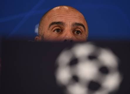 01 10 2018 xmeix Football UEFA Champions League TSG 1899 Hoffenheim Training and Press Conference emspor v l Coach Pep Guardiola Manchester City DFL DFB REGULATIONS PROHIBIT ANY USE OF PHOTOGRAPH as IMAGE SEQUENCES and or QUASI VIDEO Sinsheim prio:1