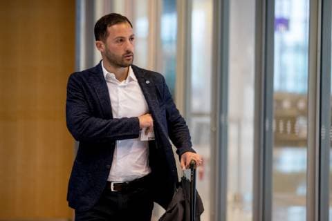 02 10 2018 Soccer Season 2018 2019 Champions League FC Schalke 04 Departure at Münster Osnabrück Head coach Domenico TEDESCO FC Schalke 04 Muenster NRW Germany