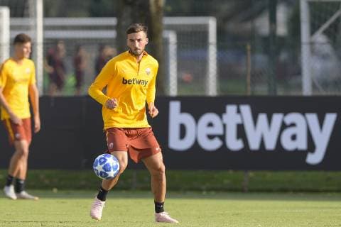 Fußball, CL, AS Rom Training Photo Luciano Rossi AS Roma LaPresse 01 10 2018 Roma (Italia) Soccer Training In the pic: Bryan Cristante Trigoria Roma  Copyright: xLucianoxRossix-xASxRoma LaPressex