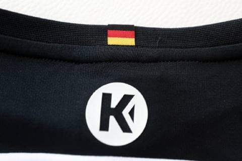 Local DHB jersey presentation for the Handball World Cup 2019 in the Sky Tower in Cologne Detail in the neck area 02 10 2018