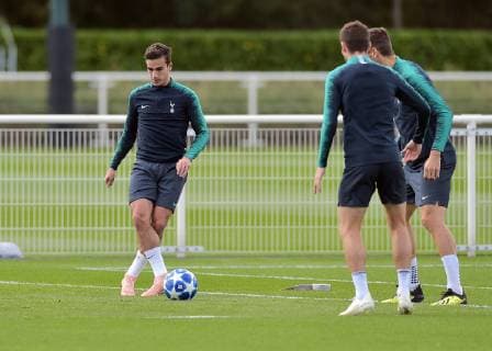 Harry Winks of Tottenham Hotspur during the Tottenham Hotspur part open training session ahead of the Champions League fixtures between Spurs & Barcelona. Training takes place at Tottenham Hotspur Training Ground, Hotspur Way, England on 2 October 2018. Copyright: xVincexxMignottx PMI-2287-0035