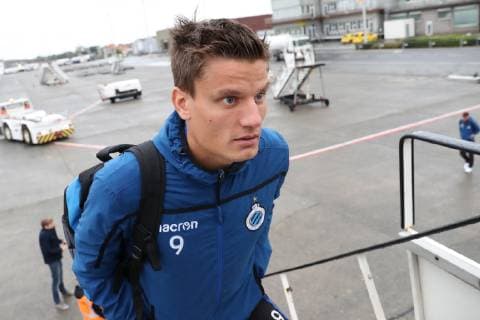 Club s Jelle Vossen pictured during the departure of Belgian soccer team Club Brugge KV for Mardid, Spain, Tuesday 02 October 2018 at Oostende Airport. Tomorrow Club will meet Spanish club Atletico Madrid on day two the UEFA Champions League, in group A. BRUNOxFAHY  x05439390x