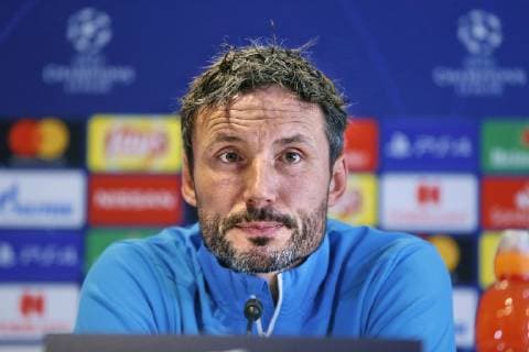 Sport Bilder des Tages EINDHOVEN, 02-10-2018, PSV Philips Stadium , UEFA Champions League season 2018 2019 , PSV training before PSV - Inter . PSV trainer coach Mark van Bommel during the press conference PK Pressekonferenz for PSV - Inter . PSV training before Inter  x2514815x