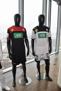 The new away and home jersey on 02 10 2018 in Cologne at the presentation of the new jersey of the German handball national team for the Handball World Cup 2019 by Kempa and the German Handball Federation DHB