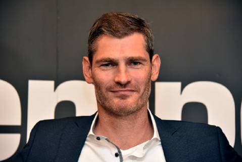 The athlete Henning Fritz former German handball goalkeeper posing on 02 10 2018 in Cologne at the presentation of the new jersey of the German national handball team for the Handball World Cup 2019 by Kempa and the German Handball Federation DHB