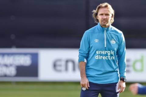 EINDHOVEN, 02-10-2018, PSV Philips Stadium , UEFA Champions League season 2018 2019 , PSV training before PSV - Inter . PSV trainer coach Boudewijn Zenden during the last training before PSV - Inter . PSV training before Inter  x2515037x