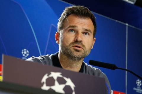 Club Brugge s head coach Ivan Leko pictured during a press conference PK Pressekonferenz of Belgian soccer team Club Brugge KV, Tuesday 02 October 2018 in Madrid, Spain. Tomorrow Club will meet Spanish club Atletico Madrid on day two the UEFA Champions League, in group A. BRUNOxFAHY  x05439576x