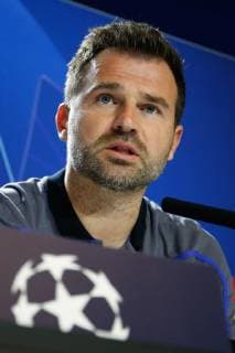 Club Brugge s head coach Ivan Leko pictured during a press conference PK Pressekonferenz of Belgian soccer team Club Brugge KV, Tuesday 02 October 2018 in Madrid, Spain. Tomorrow Club will meet Spanish club Atletico Madrid on day two the UEFA Champions League, in group A. BRUNOxFAHY  x05439574x