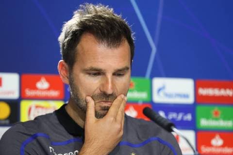 Club Brugge s head coach Ivan Leko pictured during a press conference PK Pressekonferenz of Belgian soccer team Club Brugge KV, Tuesday 02 October 2018 in Madrid, Spain. Tomorrow Club will meet Spanish club Atletico Madrid on day two the UEFA Champions League, in group A. BRUNOxFAHY  x05439590x