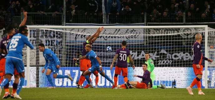 1 0 by Ishak BELFODIL 19 1899 Hoffenheim left against Ederson Morales goalkeeper Manchester City goalscoring UEFA Champions League TSG 1899 Hoffenheim vs Manchester City Groupe F Matchday 2 October 02 2018 Wirsol Rhein Neckar Arena Germany YmdY DFL regulations prohibit any use of photographs as image sequences and or quasi video TSG 1899 Hoffenheim Manchester City