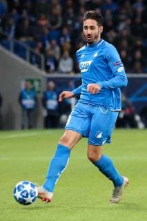 Ishak Belfodil Hoffenheim 19 on the ball Spielzene Freisteller Full Body Single Action Action Football UEFA Champions League TSG 1899 Hoffenheim Manchester City FC xozx