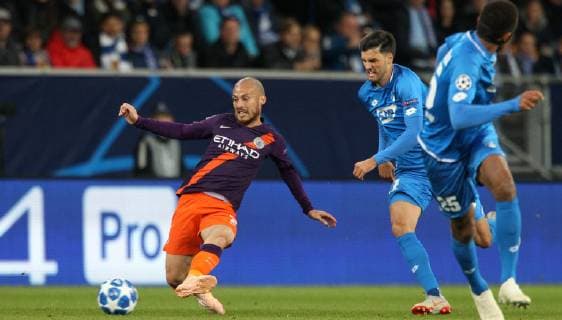 David Silva 21 Manchester City UEFA Champions League TSG 1899 Hoffenheim vs Manchester City Groupe F Matchday 2 October 02 2018 Wirsol Rhein Neckar Arena Germany YmdY DFL regulations prohibit any use of photographs as sequences or video TSG 1899 Hoffenheim Manchester City