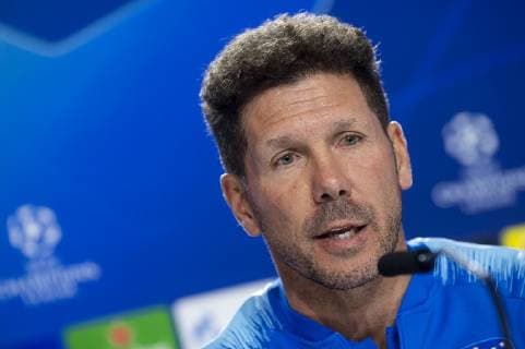 Atletico de Madrid coach Diego Pablo Simeone the day before Group Stage UEFA Champions League match between Atletico de Madrid and Club Brujas at Wanda Metropolitano Stadium in Madrid, Spain. October, 2018. (COOLMEDIA BorjaB.Hojas)  (9356057)
