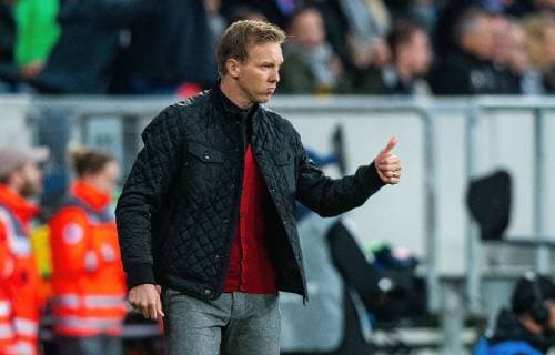 02 10 2018 xfux Football UEFA Champions League TSG 1899 Hoffenheim Manchester City FC emspor v l Manager Julian Nagelsmann TSG 1899 Hoffenheim gives gestures gestures gestures gestures gestures gestures gesticulate gesticolando Sinsheim