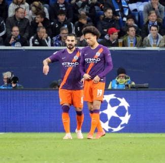 TSG 1899 Hoffenheim Manchester City Germany Sinsheim 02 10 2018 Football UEFA Champions League Season 2018 2019 Matchday 2 TSG 1899 Hoffenheim Manchester City v 1 Ilkay Gündogan Leroy Sane both Manchester City