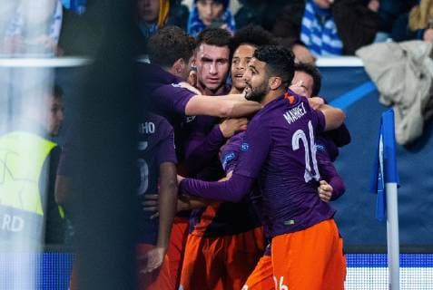 02 10 2018 xfux Football UEFA Champions League TSG 1899 Hoffenheim Manchester City FC Emporer David Silva Manchester City FC and Player Manchester City FC Torjubel Goal celebration celebrate the goal to 1 2 Sinsheim