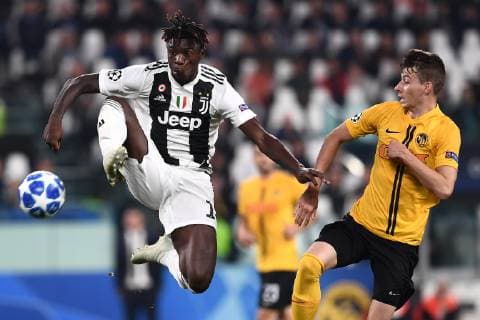 Mg Torino 02 10 2018 - Champions League Juventus-Young Boys foto Matteo Gribaudi Image nella foto: Moise Kean-Sandro Lauper 