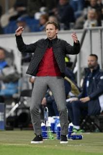 Coach Julian Nagelsmann TSG 1899 Hoffenheim on the sidelines Gesture Gesture TSG 1899 Hoffenheim vs Manchester City Man City Champions League CL Group Stage 02 10 2018 DFL REGULATIONS PROHIBIT ANY USE OF PHOTOGRAPH AS IMAGE SEQUENCES AND OR QUASI VIDEO TSG 1899 Hoffenheim vs Manchester City