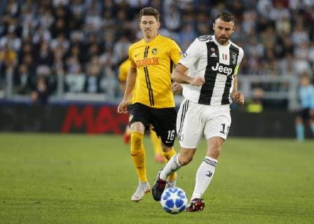October 2, 2018 - Turin, Italy - Andrea Barzagli during Champions League match between Juventus v Young Boys, in Turin, on October 2, 2018. Juventus v BSC Young Boys - UEFA Champions League Group H  - ZUMAn230 20181002_zaa_n230_246 Copyright: xLorisxRosellix