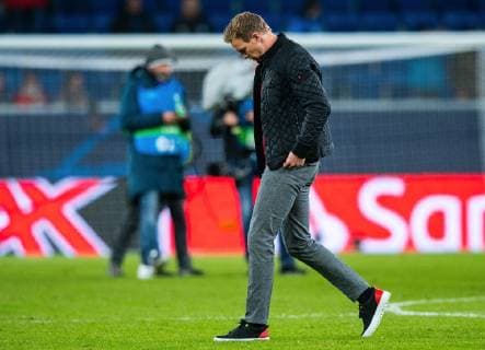 02 10 2018 xfux Football UEFA Champions League TSG 1899 Hoffenheim Manchester City FC emspor v l Coach Julian Nagelsmann TSG 1899 Hoffenheim disappointed disappointed looking dissapointed Sinsheim