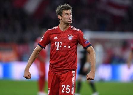 FOOTBALL CHAMPIONS LEAGUE SEASON 2018 2019 GROUP PHASE FC Bayern Muenchen Ajax Amsterdam 02 10 2018 Thomas Mueller FC Bayern Muenchen