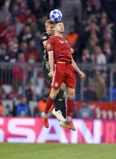 02 10 2018 Football UEFA Champions League 2018 2019 Group Stage 2 Gameday FC Bayern Munich Ajax Amsterdam at Allianz Arena Munich vl Matthijs de Ligt Ajax Amsterdam v Robert Lewandowski FC Bayern Munich DFL and DFB regulations prohibit any use of images as image sequences and or quasi video