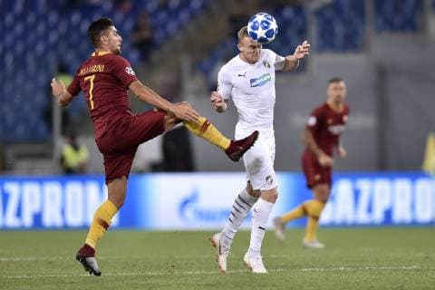 Lorenzo Pellegrini of AS Roma during the UEFA Champions League group stage match between Roma and FC Viktoria Plzen at Stadio Olimpico, Rome, Italy on 2 October 2018. Copyright: xGiuseppexMaffiax 21460016