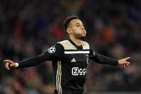 Noussair Mazraoui of Ajax during the UEFA Champions League group E match between Bayern Munich and Ajax Amsterdam at the Allianz Arena on October 02, 2018 in Munich, Germany UEFA Champions League 2018 2019 xVIxVIxImagesx xTomxBodexMultimediaxIVx 12325520